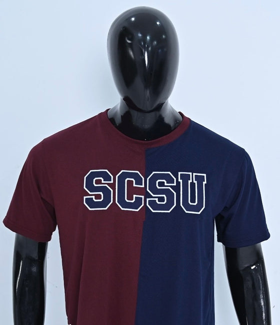 SCSU Half-N-Half Garnet/Navy T-Shirt