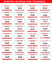  Kappa Alpha Psi Car Tag Frame